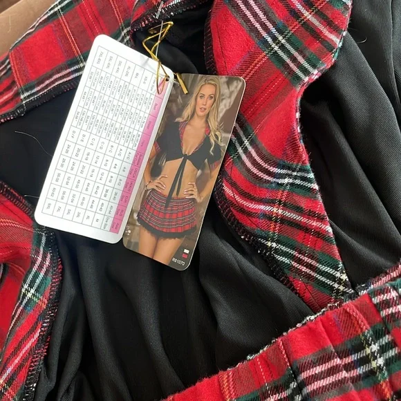 Sexy Plaid Mini  Skirt Set - Picture 14 of 15
